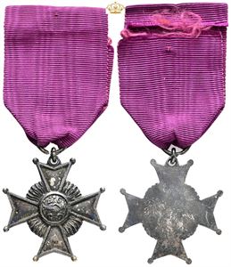 Kors fra Innocence-ordenen, hvidmetal, med bånd