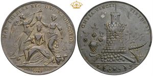 Satirical medal, Bohemian coronation, 1743