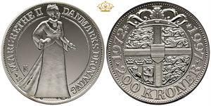 200 kroner 1997, Dronning Margrethes 25-års regeringsjubilæum