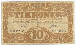 10 kroner 1915 C, Gregersen