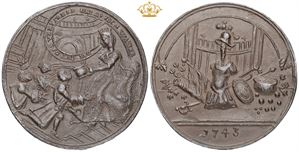Satirical medal, Homage paid to Bavaria and the Upper Palatinate, 1743