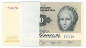 10 kroner 1977 B2, 10 stk. med banderole