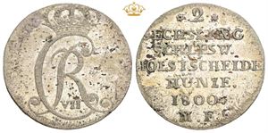 2 sechsling 1800 - ualmindeligt årstal