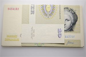 10 kroner 1977 B4, 10 stk. fortløbende numre