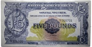 British Armed Forces, 5 Pounds ND (1948), 100 pcs