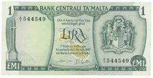 1 Lira 1967, 1973 ND Issue