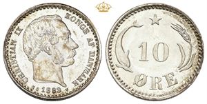 10 øre 1889 - 'ghosting'