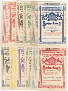 Samling Svinekort, 12 stk. forskellige. (12)