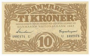 10 kroner 1943 U, Ingerslevgaard