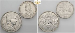 5 Lati 1931; 10 Litu 1936. (2)