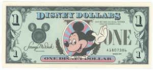 1 Disney Dollar 1987, no. A1807386 - Mickey