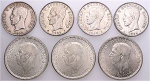 1 krona 1924, 1928, 1929, 1932; 2 kronor 1942, 1943, 1944. (7)