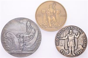 2, 5 and 10 Krónur 1930. (3)