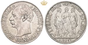 1 franc / 20 cents 1907 P
