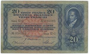 20 Franken 1939, no. 026098