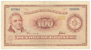 100 kroner 1970 B2 OJ, nr. 7355503