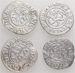 1 skilling 1658; 2 skilling 1651, 1662, 1668. (4)