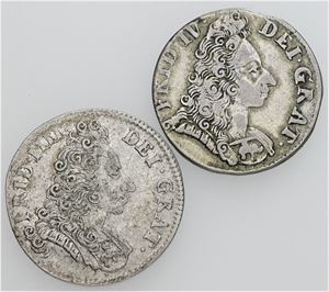 8 skilling 1702, 1703. (2)