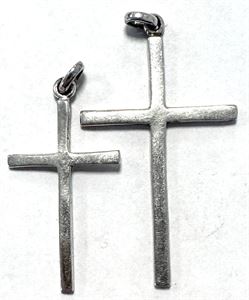 To kors vedhæng af sterling sølv