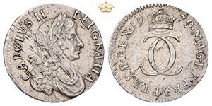 Twopence 1679, HIB over FRA