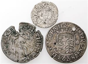 Hvid, Malmø; Skilling u. år, Mølmø; 2 skilling 1557. (3)