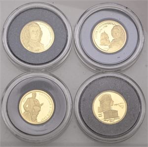 'World's smallest gold coins', Au (999/1000). (4)