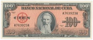 100 Pesos 1959, no. A763923 A