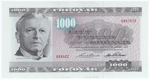 1000 Krónur 1994, nr. 0657072, Bent Klinte / Marita Petersen