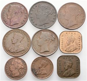 1/4 and 1/2 Cent, different. (9)