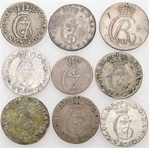 Samling, alle forskellige, Ag. (9)