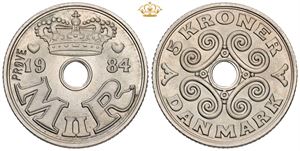 5 kroner 1984, prøvemønt