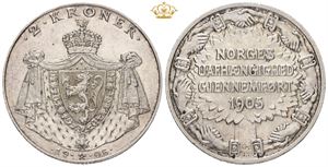 2 kroner 1906, Norges uafhængighed.