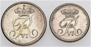 2 og 3 rigsbankskilling 1836, pæne. (2)