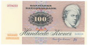 100 kroner 1993 E4, nr. 3724223