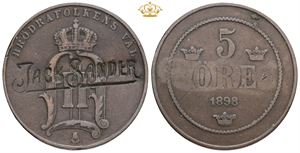 5 öre 1898 - countermarked Jack Sander.