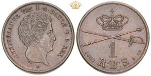 Rigsbankskilling 1842 FF