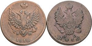 2 Kopecks 1810, 1812. (2)