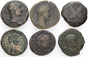 Roman coins. (6)