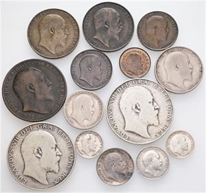 Collection, Halfcrown to Third-Farthing, 15 pcs. (15)