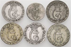 Samling, alle forskellige, Ag. (6)