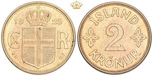 2 Krónur 1929