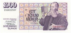 1000 krónur u. år (1993), nr. E08822501