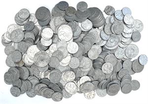 Samling Danske 2 og 5 øre - 643 gram