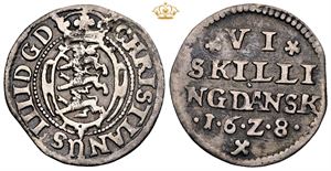 6 skilling 1628