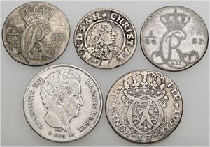 Samling inkl. 32 rigsbankskilling 1843. (5)