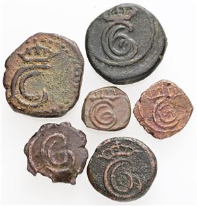 Samling kas, alle forskellige. (6)