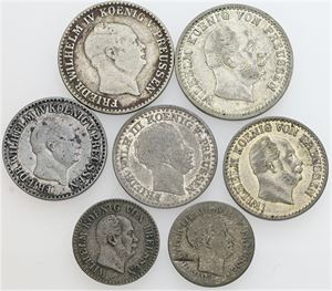 Prussia, 7 pcs., all different. (7)