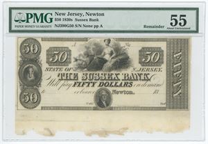 50 Dollars 1830s, remainder.