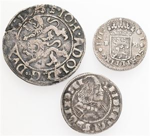 1/16 Reichsthaler 1601, 1652; Schilling 1712. (3)