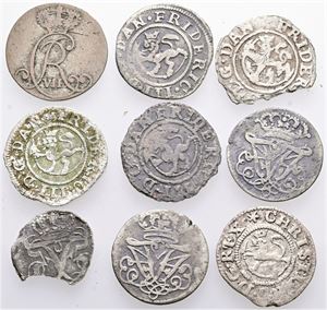 1 og 2 skilling. (9)